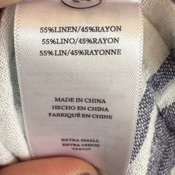 Rails Finley Shirt in Mixed Aegean Blue Stripe, Size XS - Picture 12 of 12